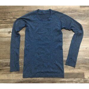 Lululemon Long Sleeve Swiftly Top Size 6 Blue Athletic